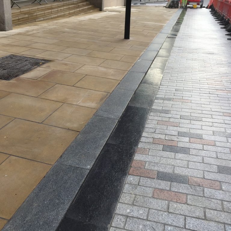 Paving works at 3 St Pauls Place, Sheffield